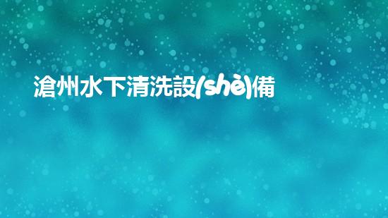 滄州水下清洗設(shè)備聯(lián)系方式解鎖水道深處的秘密！